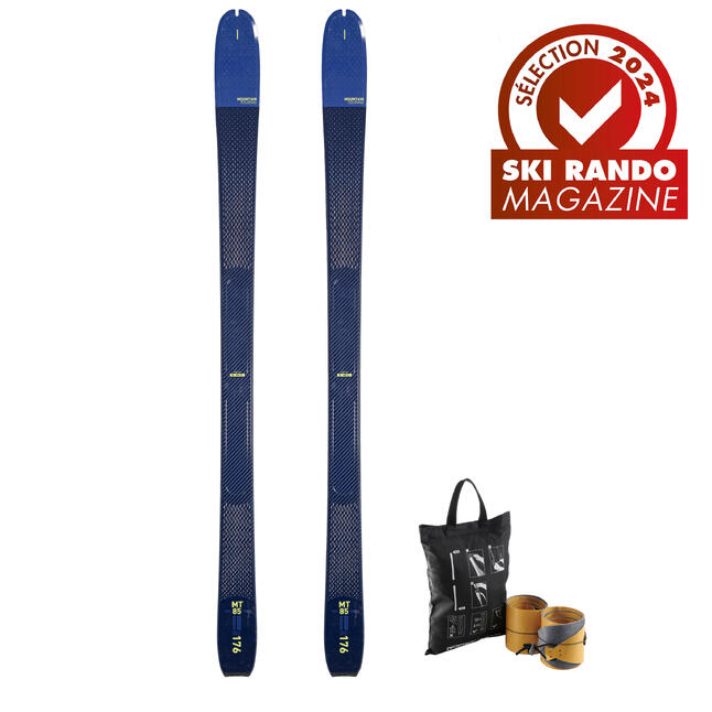 decathlon.nl | Mountain Touring MT85 touring skis without bindings with skins