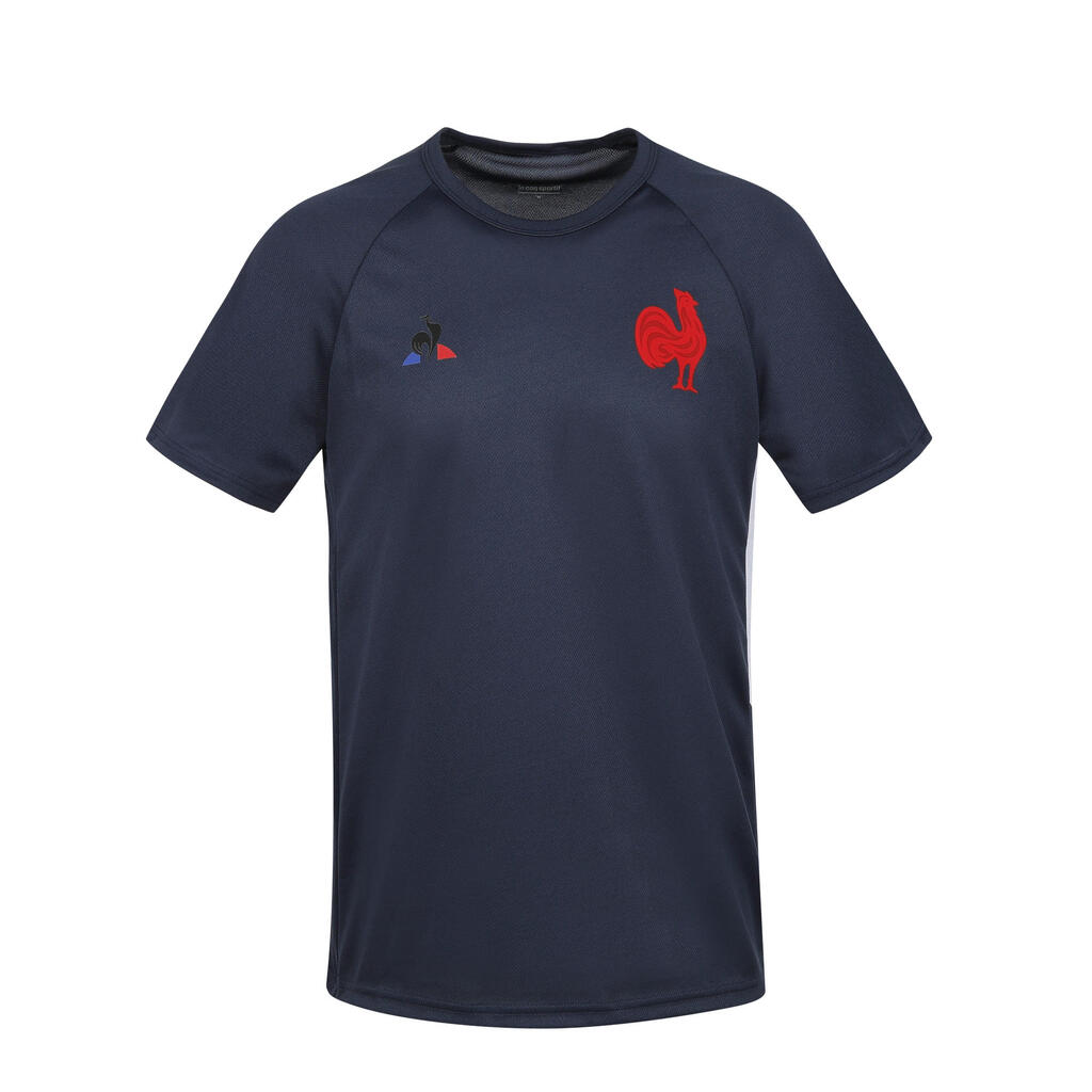 Suaugusiųjų trumparankoviai regbio treniruočių marškinėliai „XV de France“