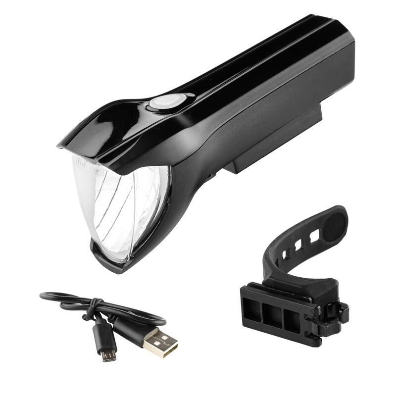FAHRRADBELEUCHTUNG SET FRONT-/RÜCKLICHT LED 50/25/15 LUX USB