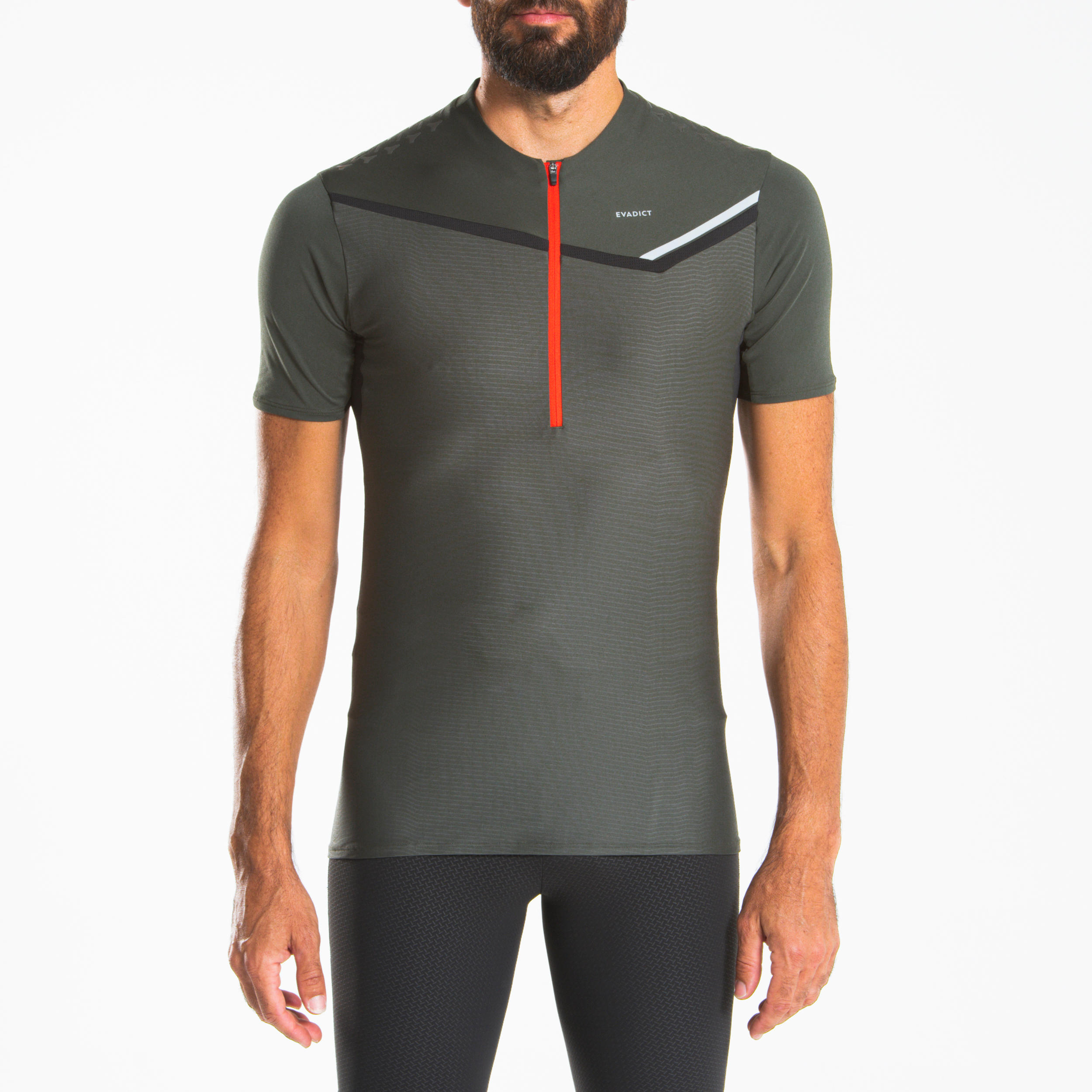 Camiseta Manga Corta Cremallera Hombre Trail Running Caqui - Decathlon