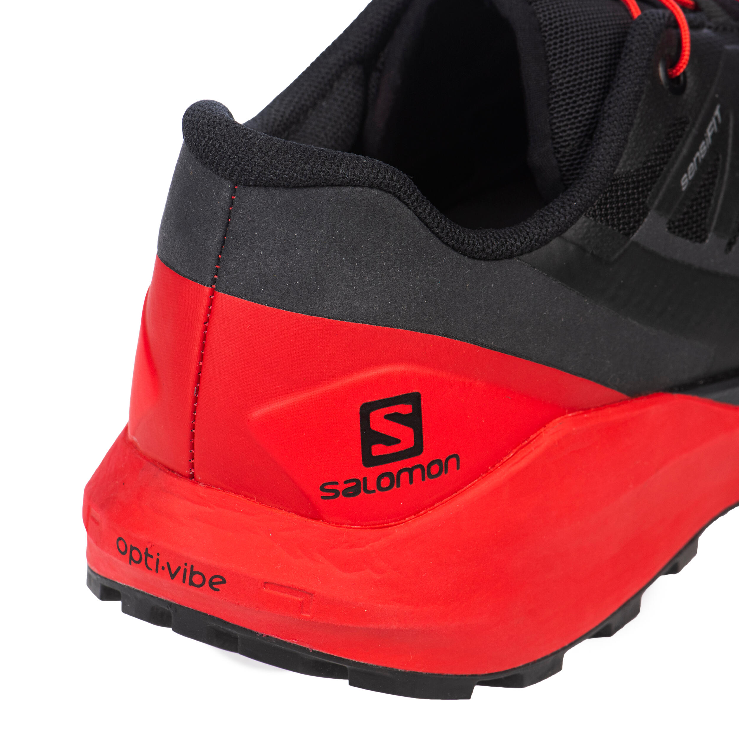 Trail Running Shoe Salomon Sense Ride 4 - black red 11/12