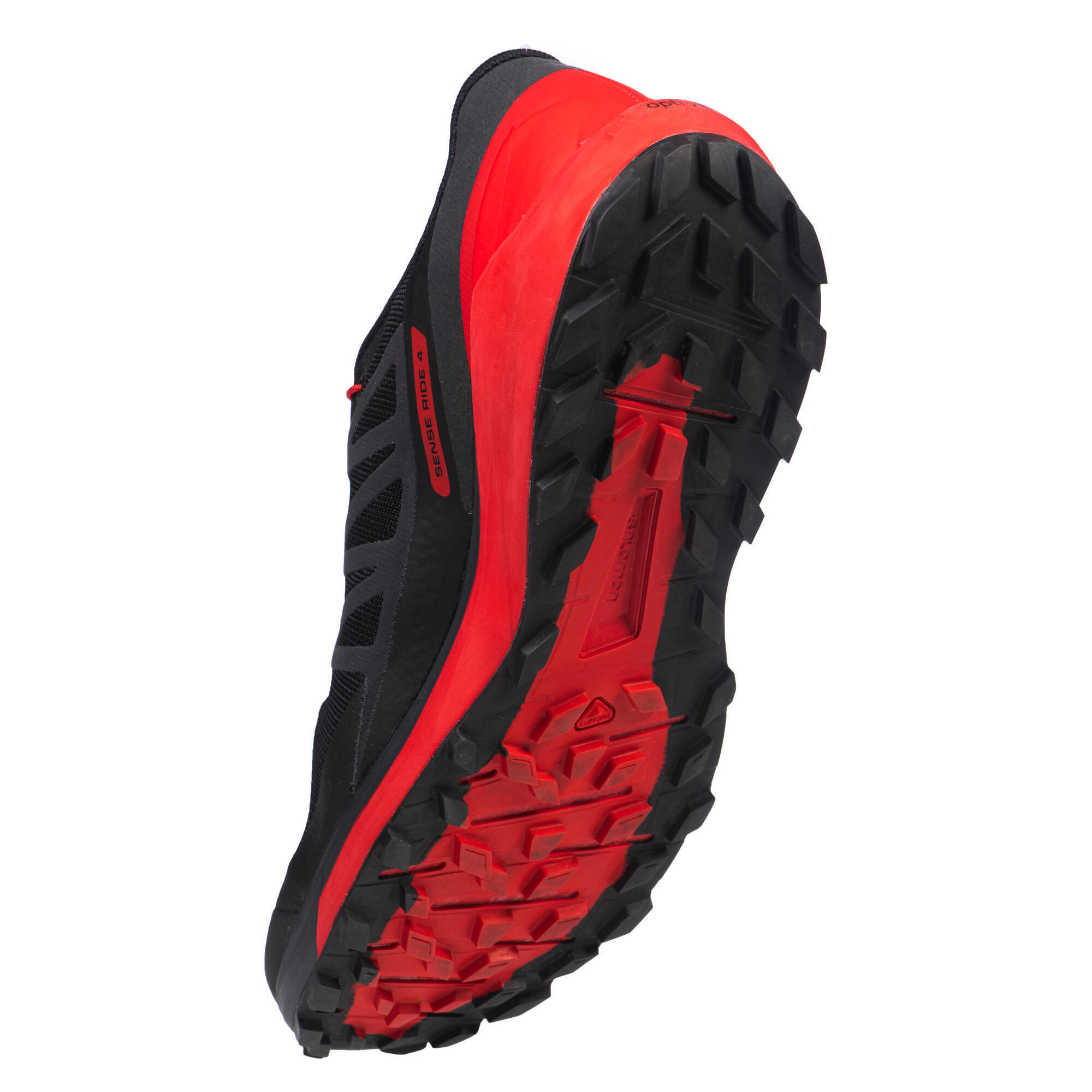 Sense Ride 4 ZWART/ROOD Heren Trailschoenen | SALOMON | Decathlon.nl