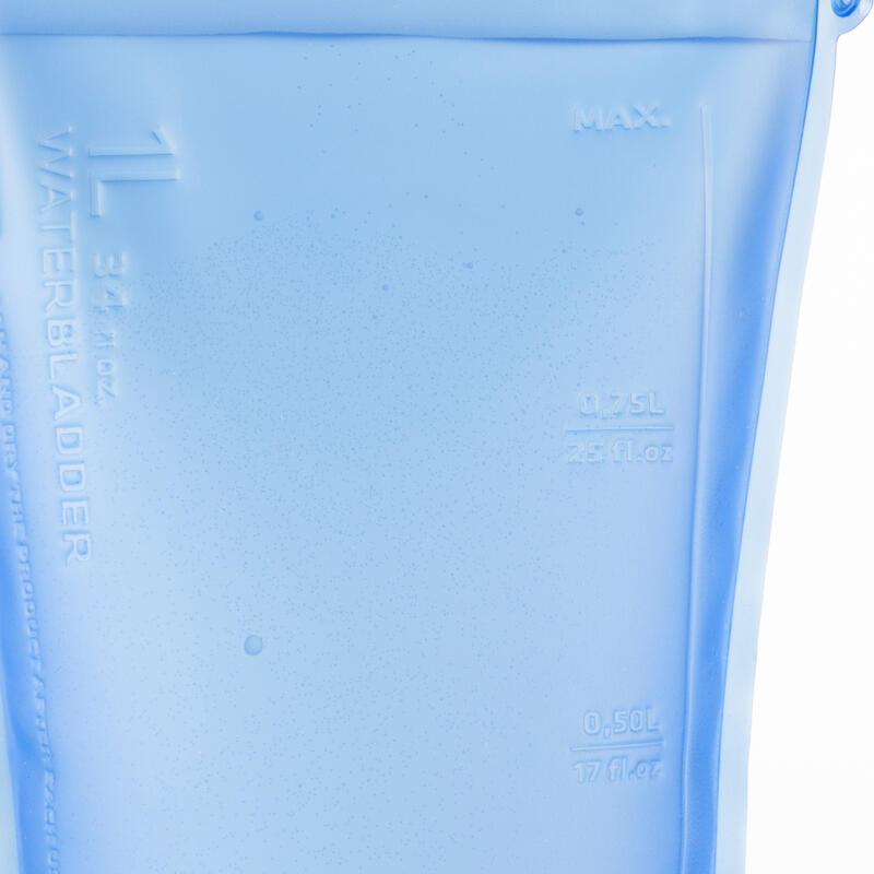 Waterzak voor mountainbiken doorzichtig blauw 1 liter