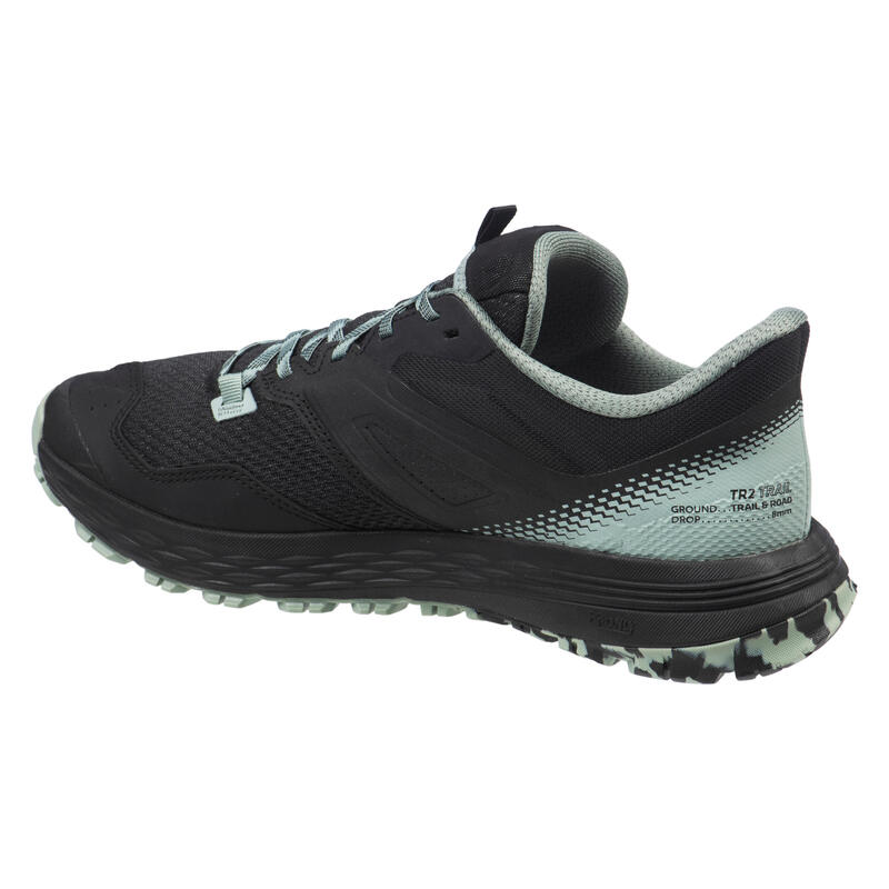 CALÇADO DE TRAIL RUNNING HOMEM TR2 PRETO/VERDE