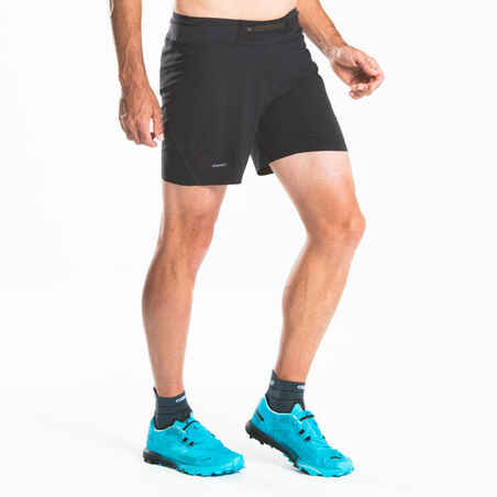 MEN'S LIGHTWEIGHT TRAIL-RUNNING SHORTS - BLACK