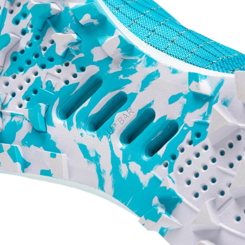 Calçado de Trail Running Mulher Race Light Azul Celeste/Branco