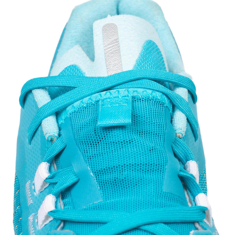 Chaussures de trail running pour femme Race Light bleu ciel et blanc
