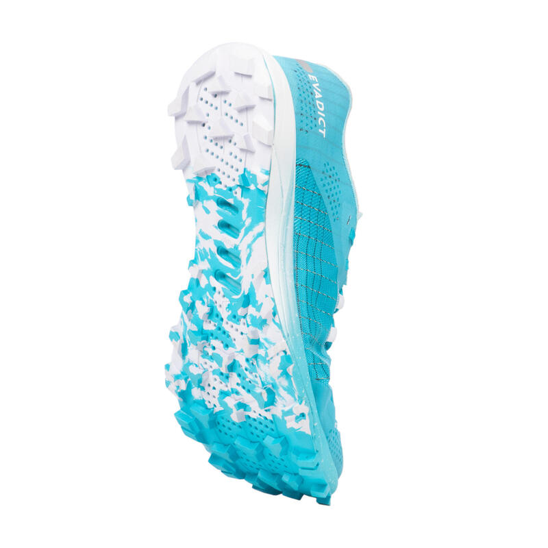 Calçado de Trail Running Mulher Race Light Azul Celeste/Branco