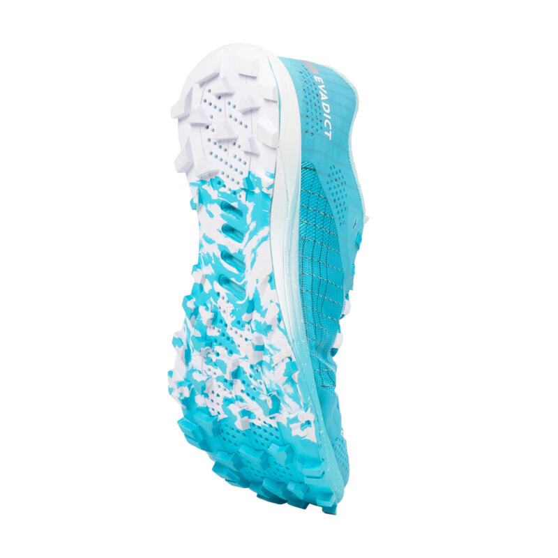 Zapatillas Trail Running Race Light Mujer Azul Celeste Blanco