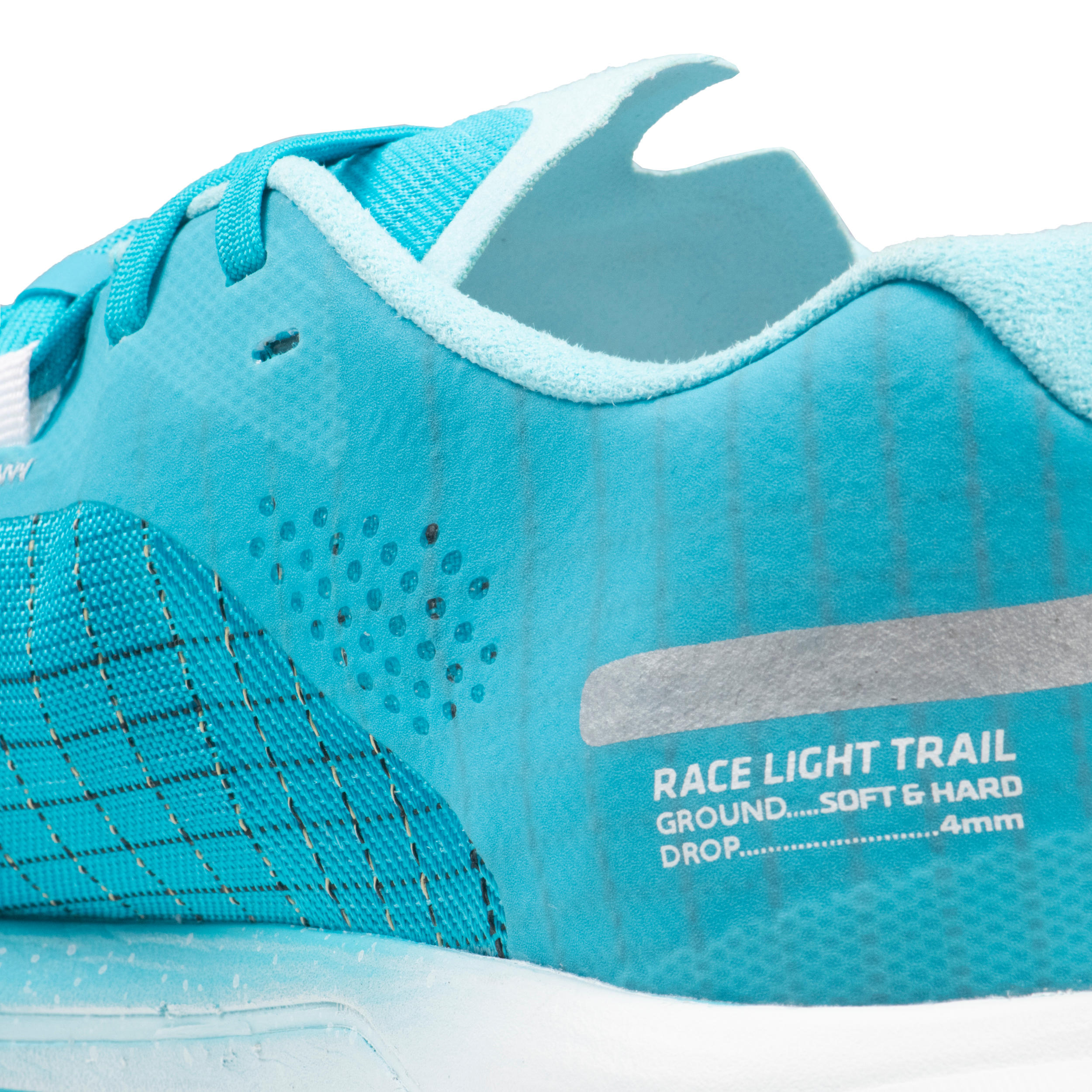 Race Light Women's Trail Running Shoes - sky blue and white 13/14