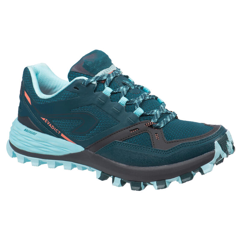 Chaussures de trail running femme MT2 bleu foncé et bleu ciel