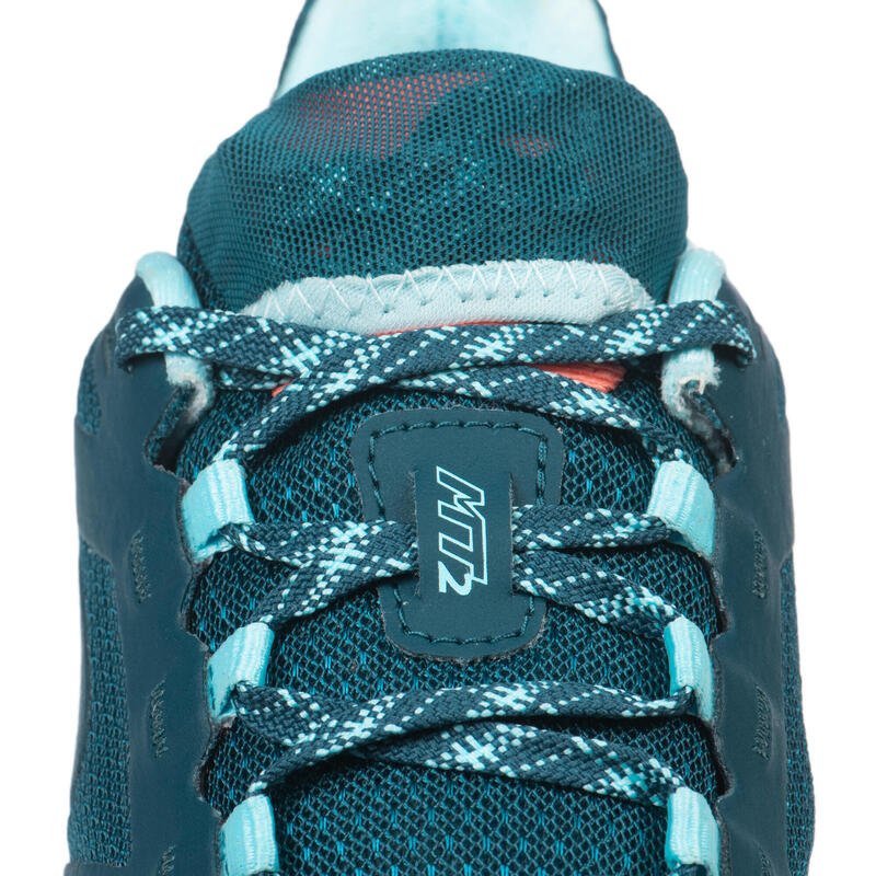 Zapatillas trail running mujer MT 2 azul oscuro y azul celeste