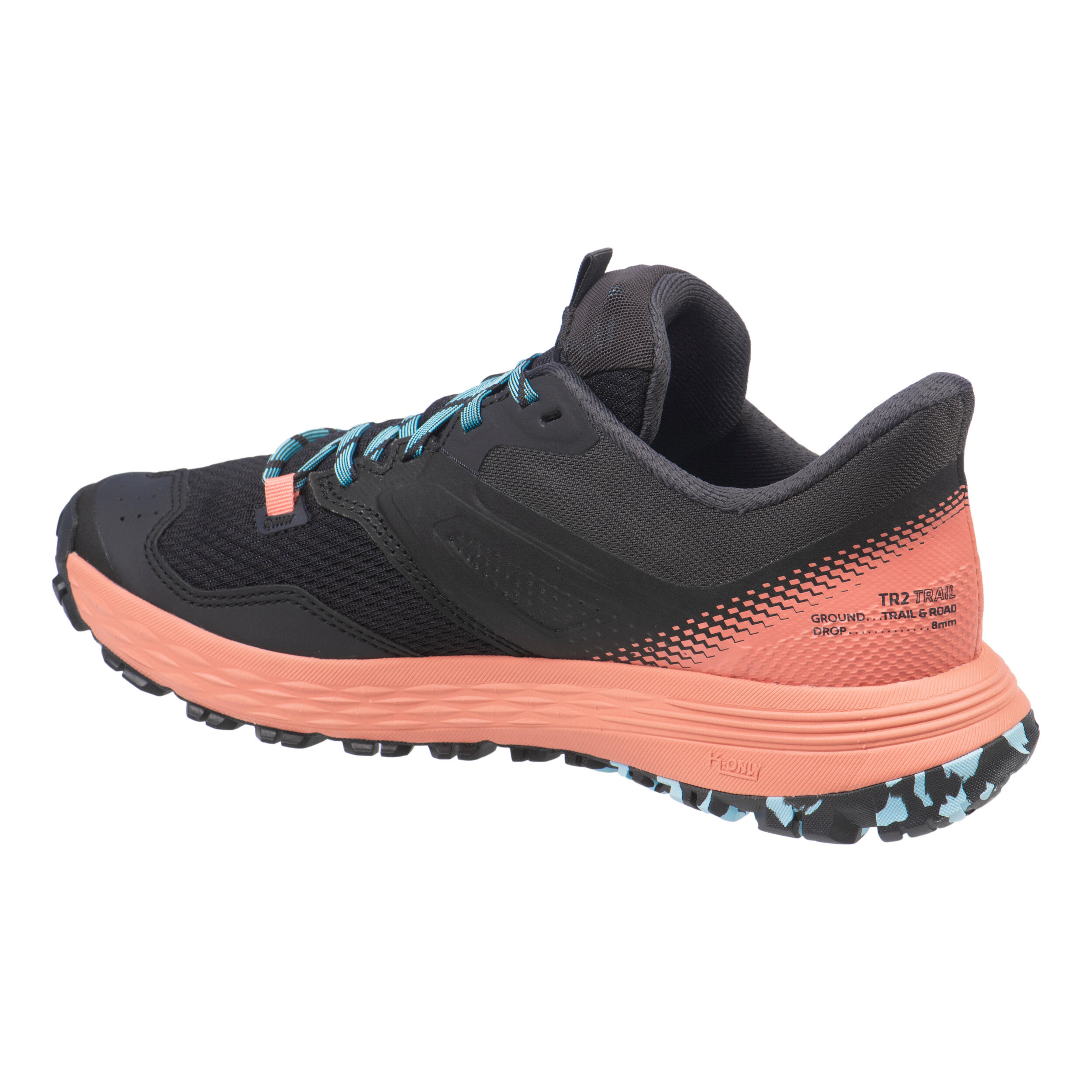 Women's Trail Running Shoes - TR 2 Black/Orange - EVADICT