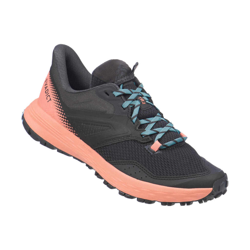 WOMEN's TRAIL RUNNING SHOES TR2 - carbon grey button/pink