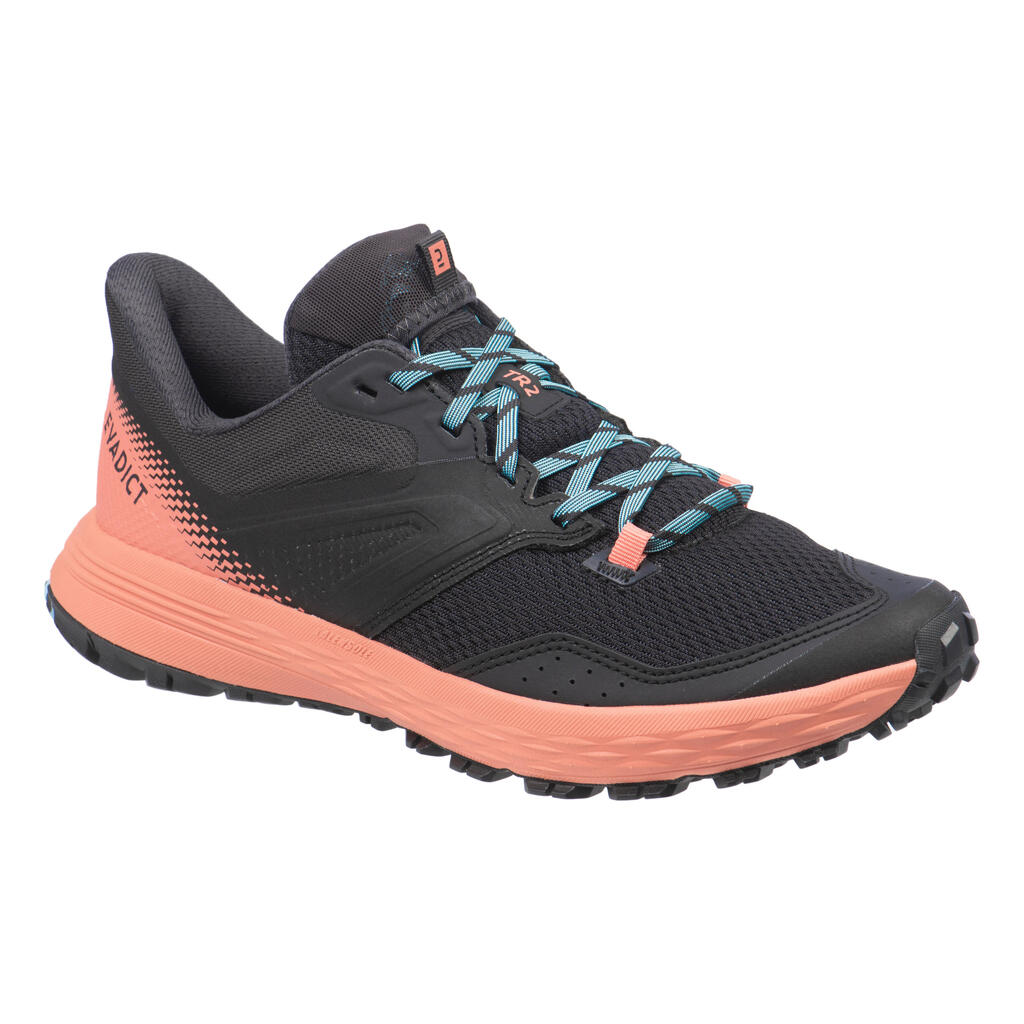 WOMEN's TRAIL RUNNING SHOES TR2 - carbon grey button/pink