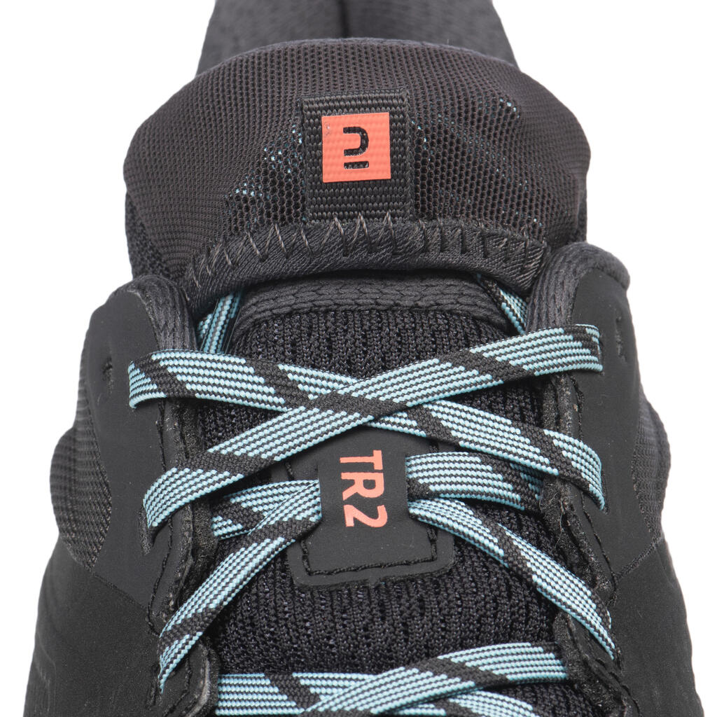 CHAUSSURES TRAIL RUNNING POUR FEMME TR2 gris carbone bouton de rose