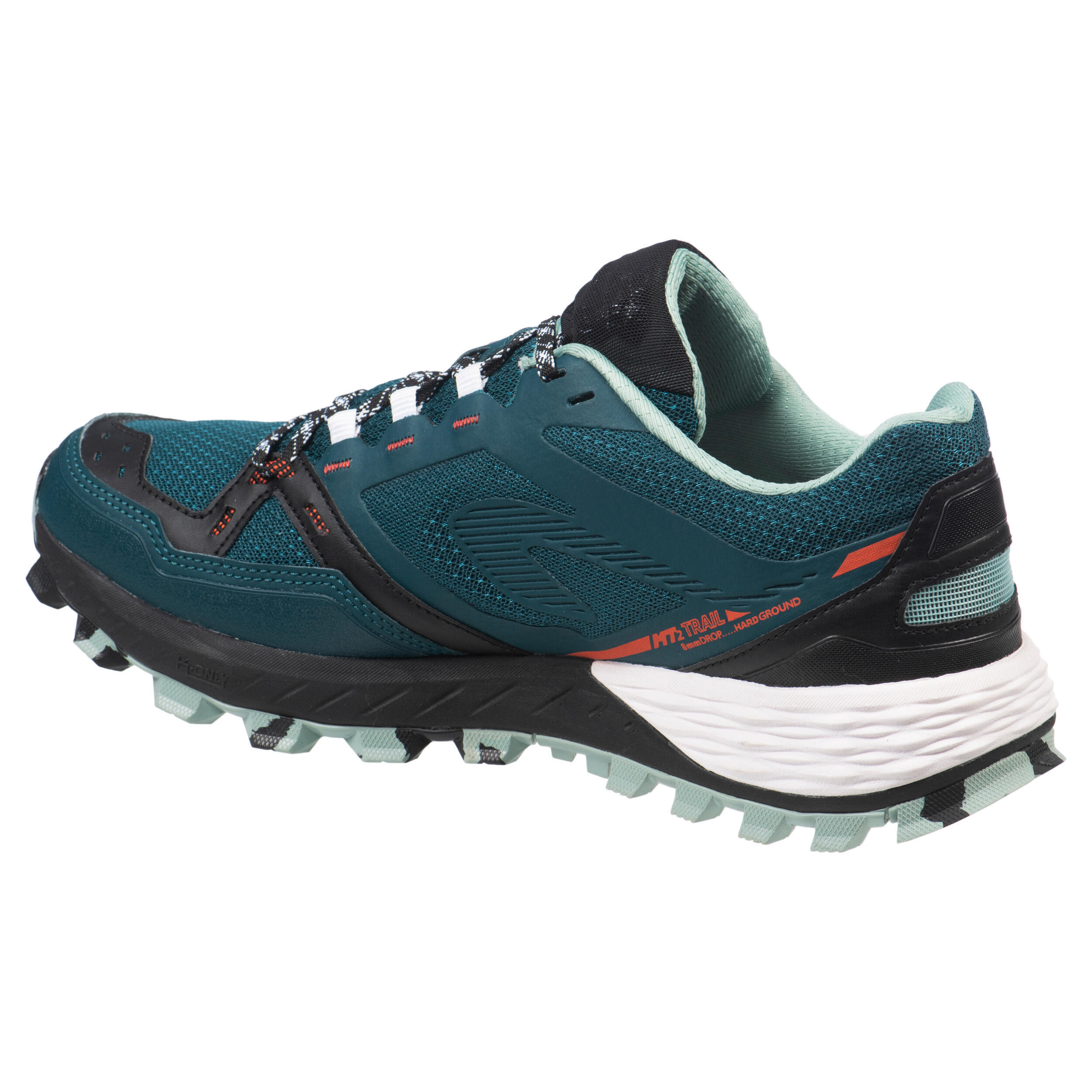 Men's mt2 trail running shoes - blue/green 5/10