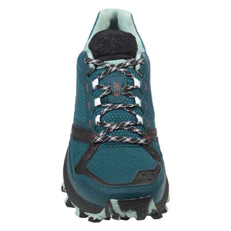 Sepatu lari mt2 trail pria - biru/hijau