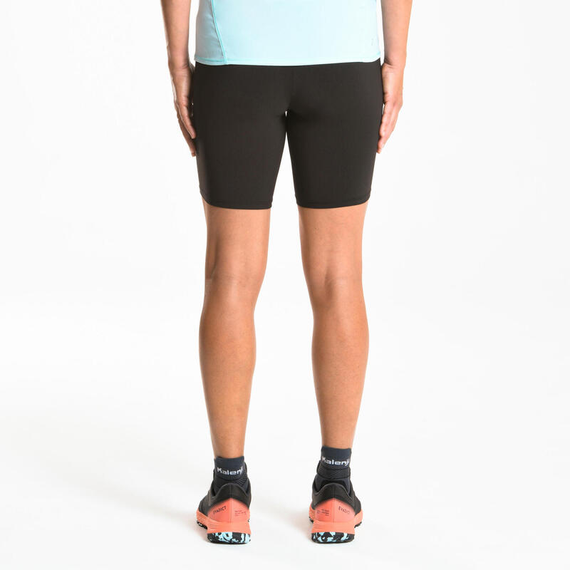 WOMEN'S TRAIL RUNNING SHORT - EVADICT TIGHTS EMBOSS - BLACK