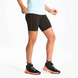 WOMEN'S TRAIL RUNNING EMBOSS TIGHT SHORTS - BLACK/BRONZE