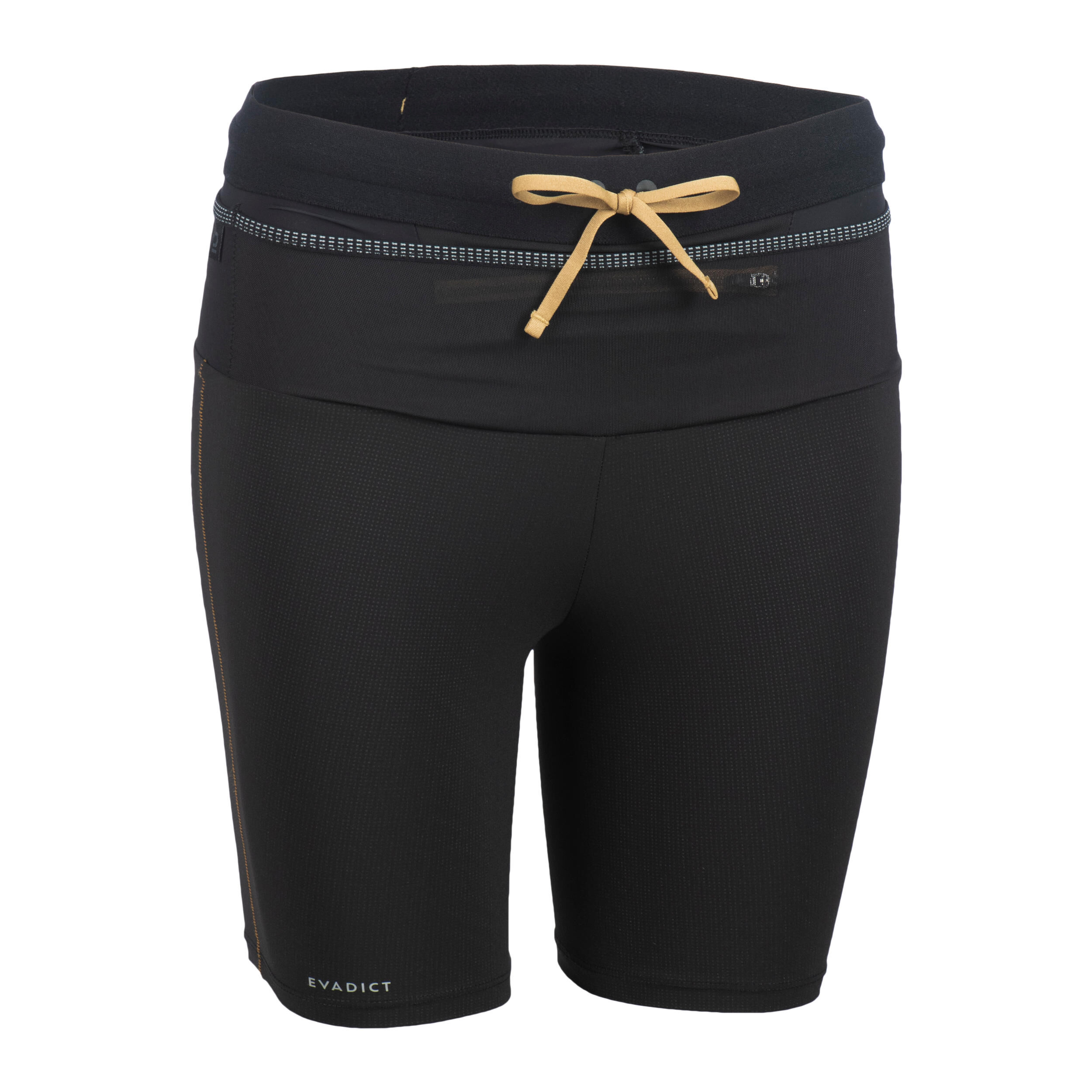 EVADICT WOMEN'S TRAIL RUNNING EMBOSS TIGHT SHORTS - BLACK/BRONZE