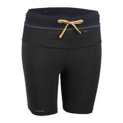 WOMEN'S TRAIL RUNNING EMBOSS TIGHT SHORTS - BLACK/BRONZE