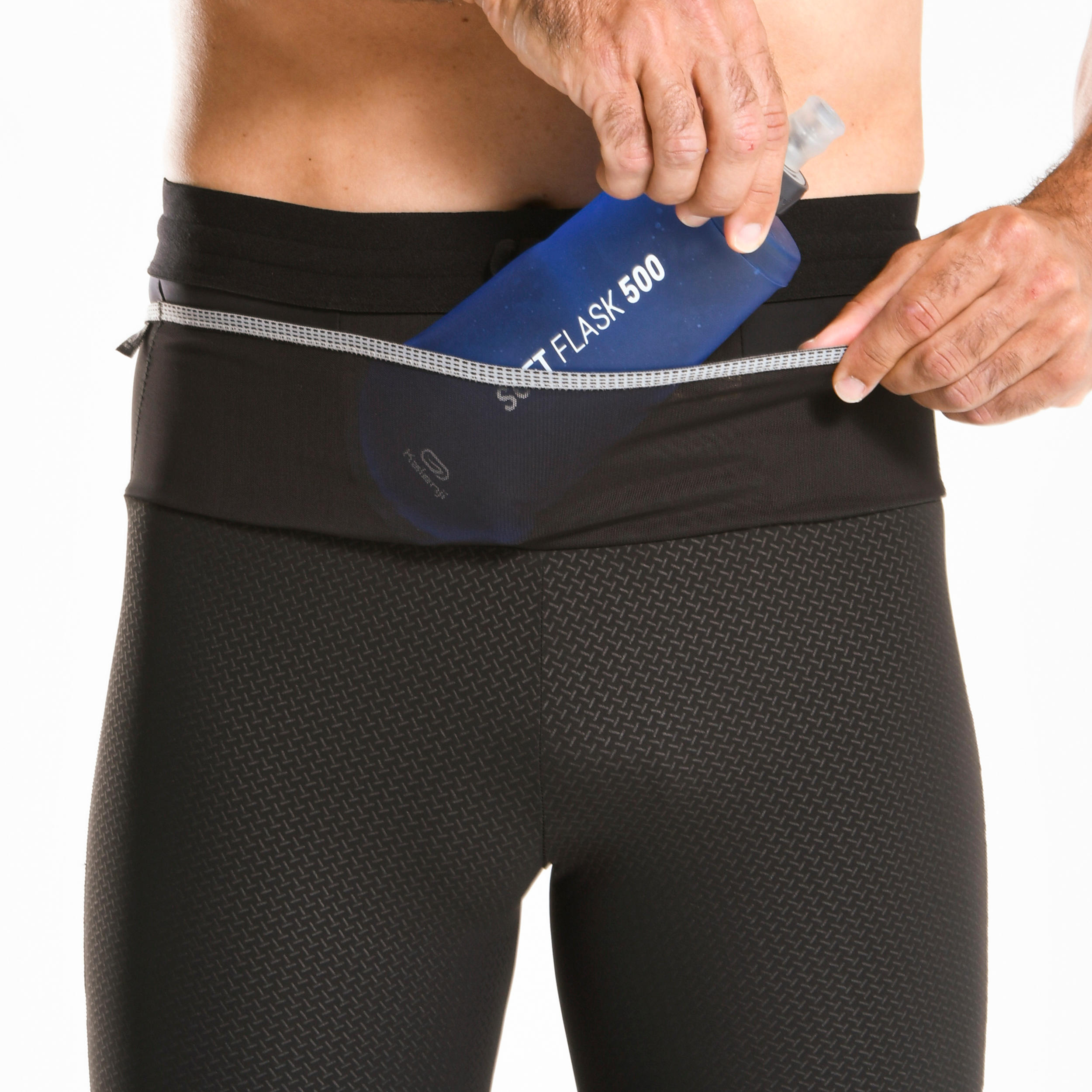 MEN S TRAIL RUNNING TIGHTS EMBOSS BLACK BRONZE