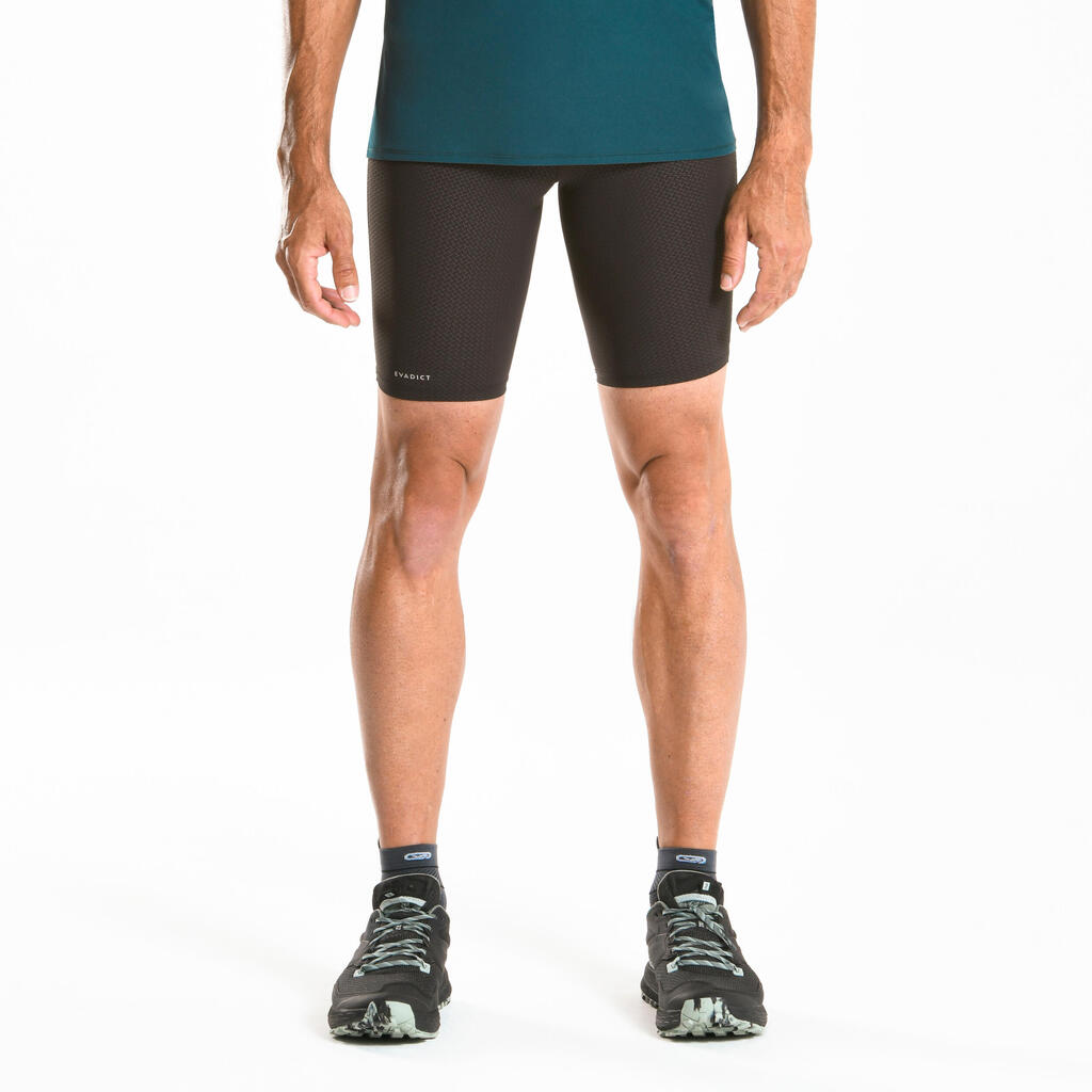 MEN'S TRAIL RUNNING TIGHTS EMBOSS - BLACK/BRONZE