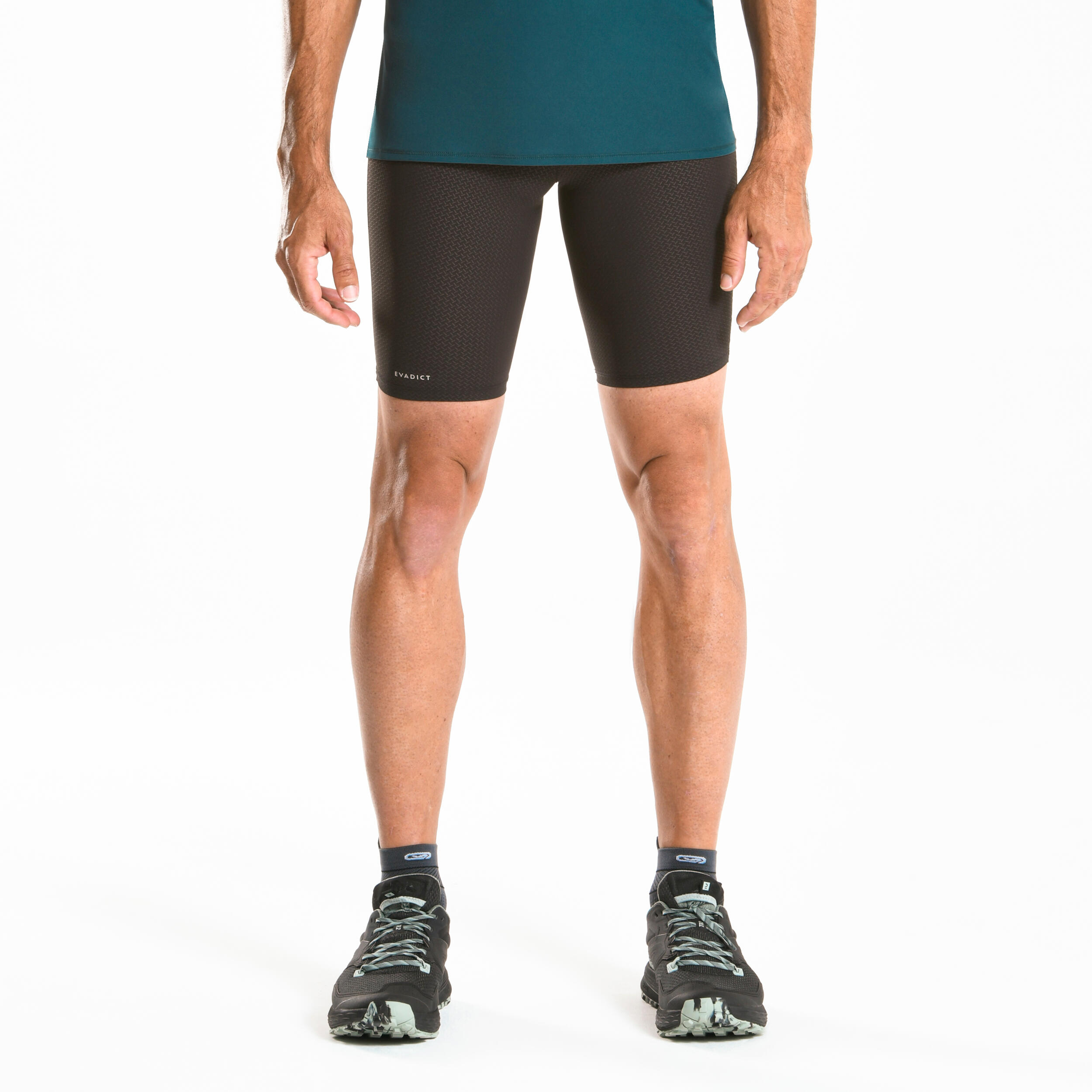 PANTALONCINI DA TRAIL RUNNING EMBOSS DA UOMO NERO BRONZO