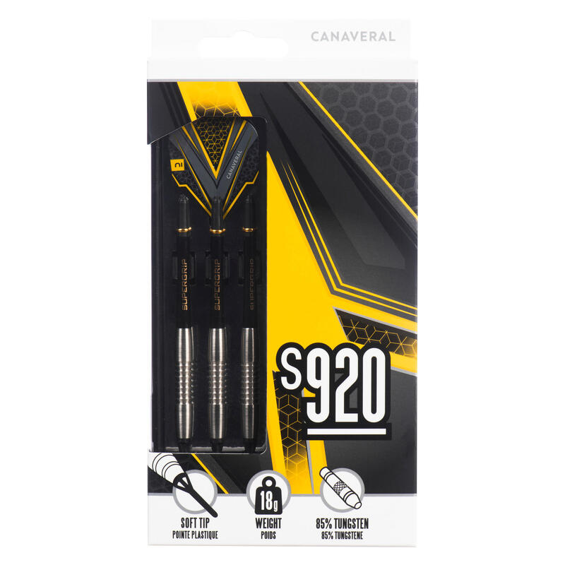 Dartpfeile S920 Softdart 3 Pfeile Kunststoffspitzen