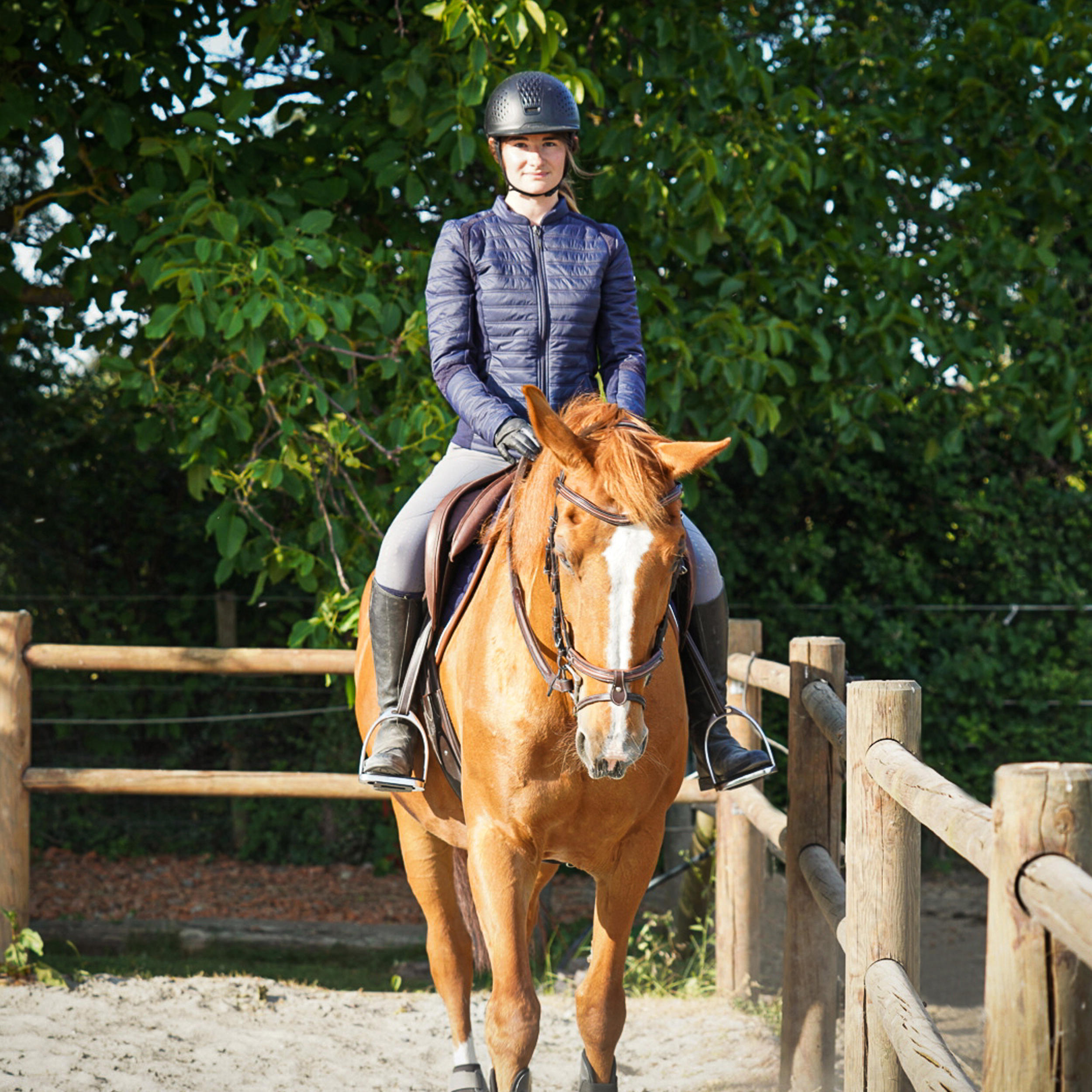 Veste d'équitation femme - 900 bleu - FOUGANZA