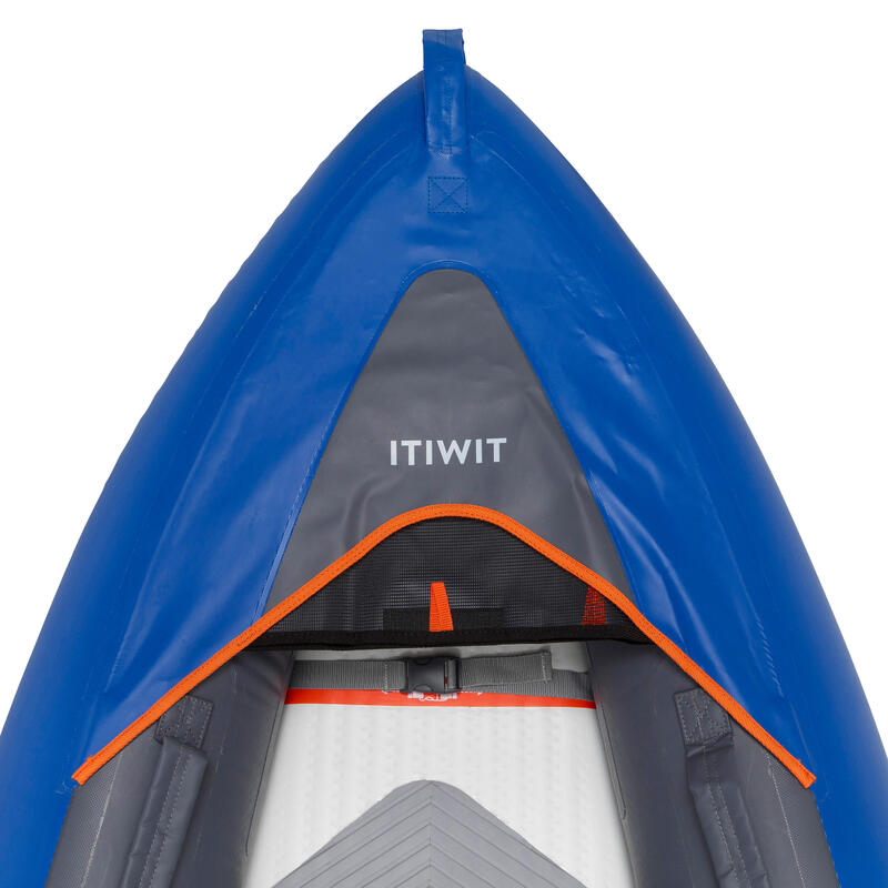 Canoa-kayak touring X100+ gonfiabile fondo alta pressione 4 posti