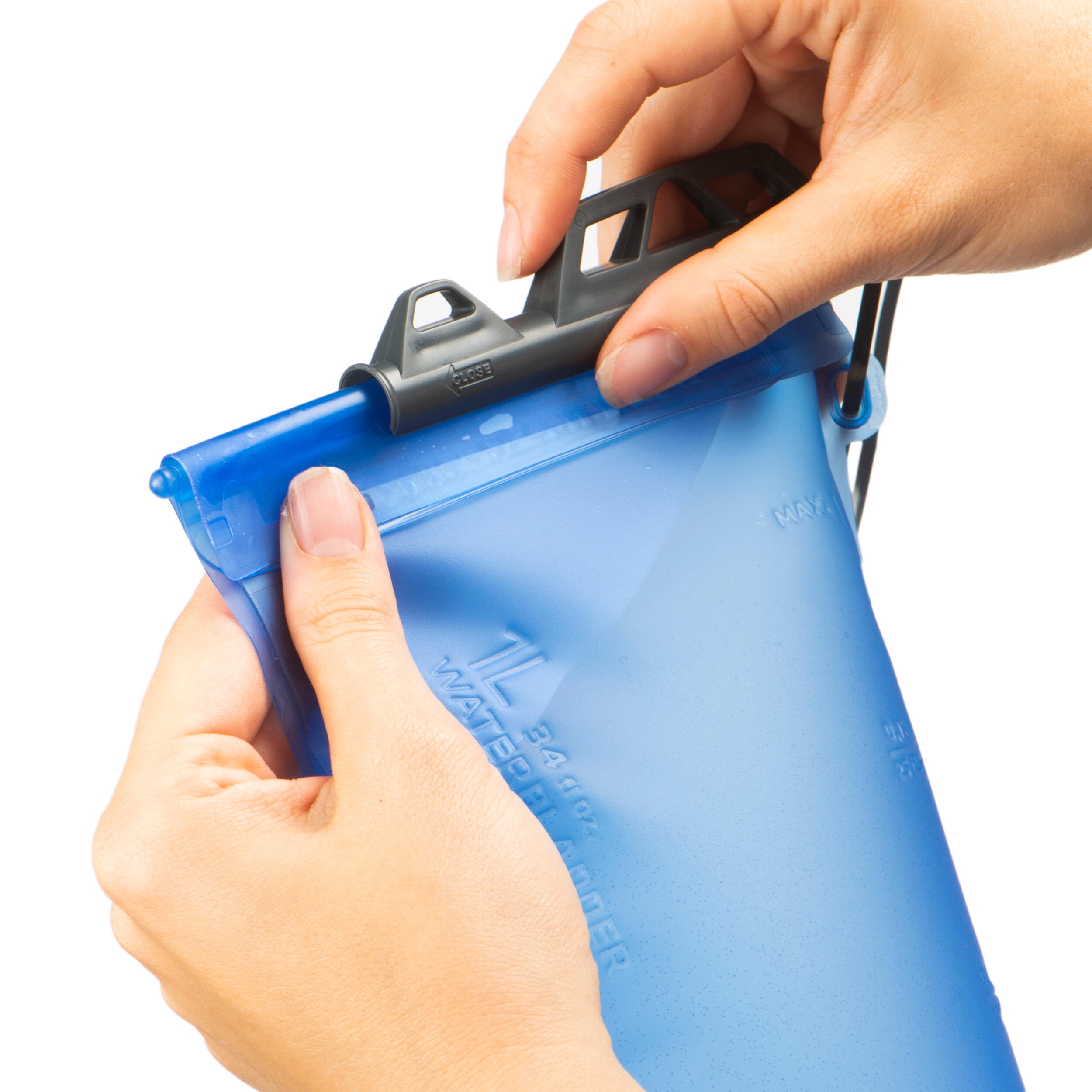 1 L MTB Hydration Bladder - Blue/Clear