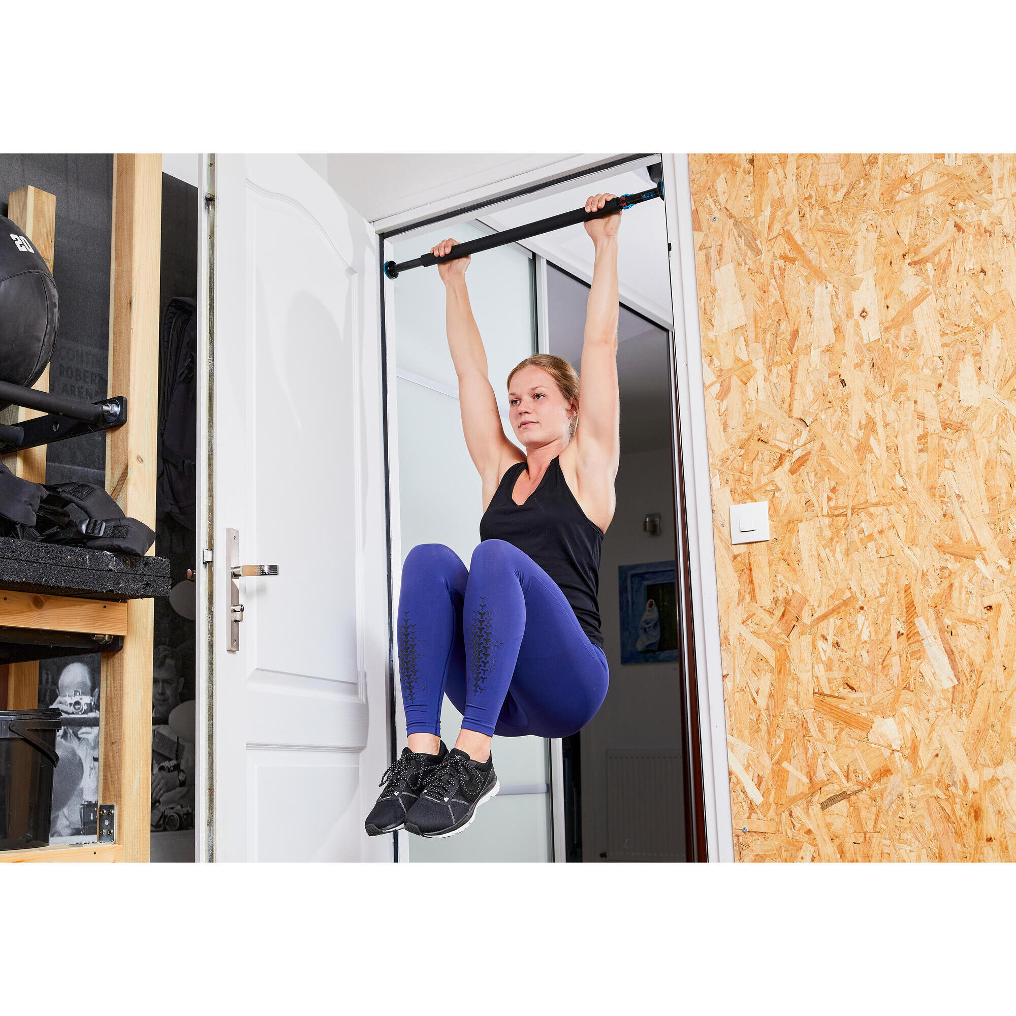 Barra dominadas 70 cm pared pull up bar bloqueable Corength Decathlon