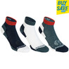 RS 160 Mid Sport Socks Tri-Pack - Grey/White/Red