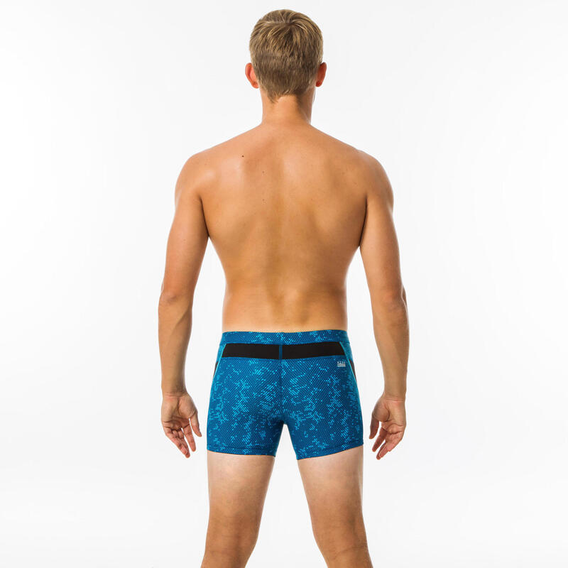 BOXER DE BAIN NATATION HOMME - STAB - BLEU / NOIR