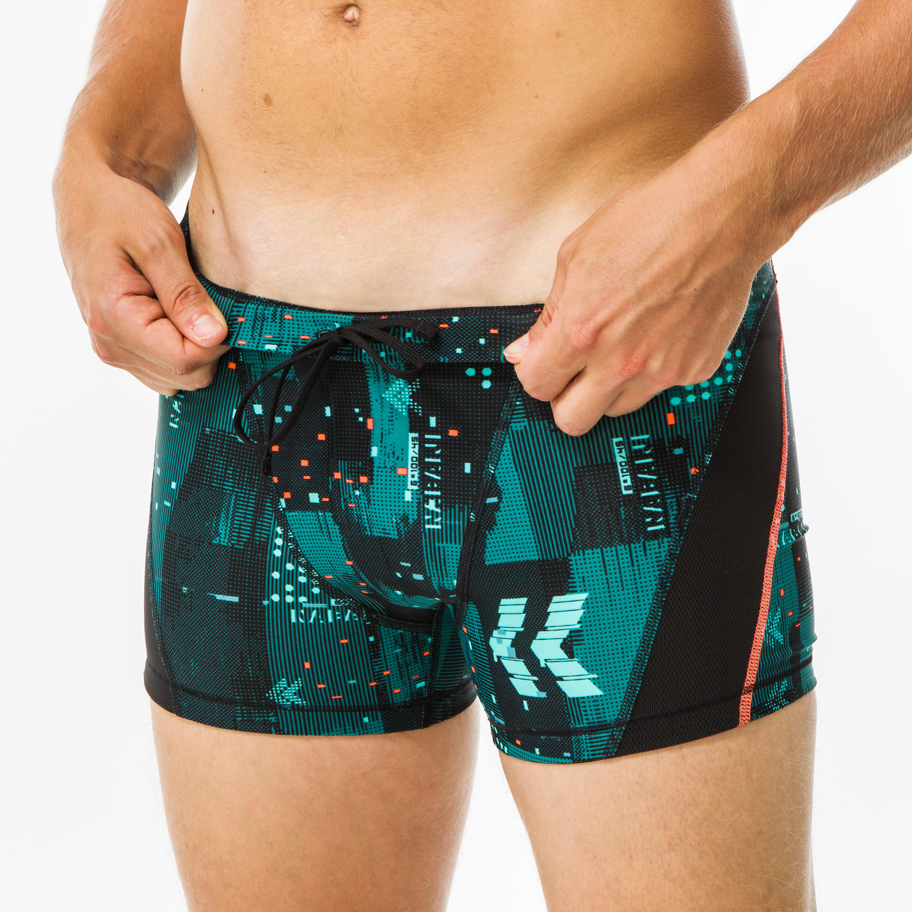 MEN'S STAB SWIM SHORTS-BLACK / BLUE 6/6