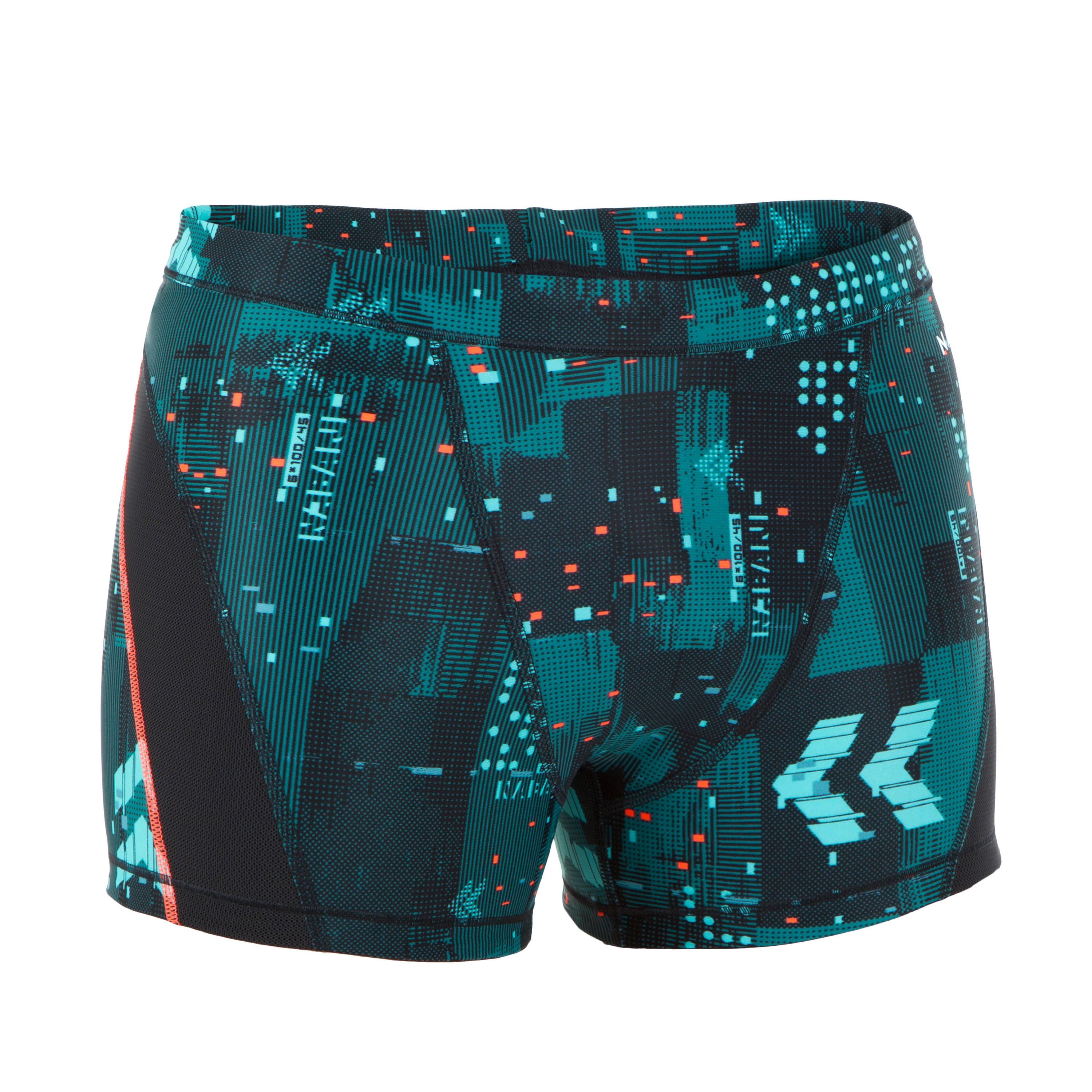 MEN'S STAB SWIM SHORTS-BLACK / BLUE 2/6