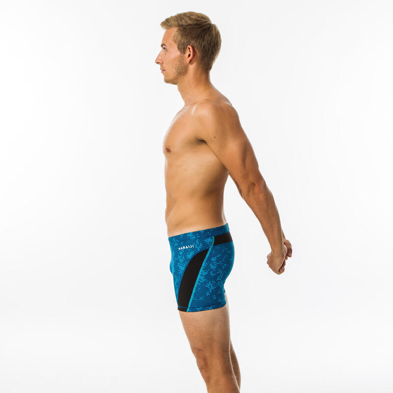 BOXER DE BAIN NATATION HOMME - STAB - BLEU / NOIR