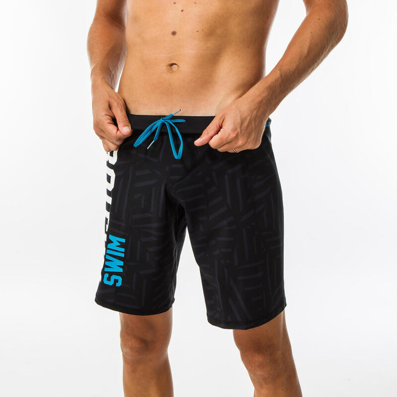 Pánské plavecké kraťasy Swimshort 100 dlouhé černo-modré