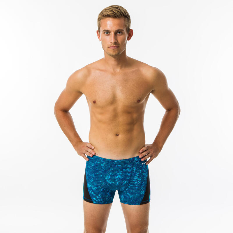 BOXER DE BAIN NATATION HOMME - STAB - BLEU / NOIR