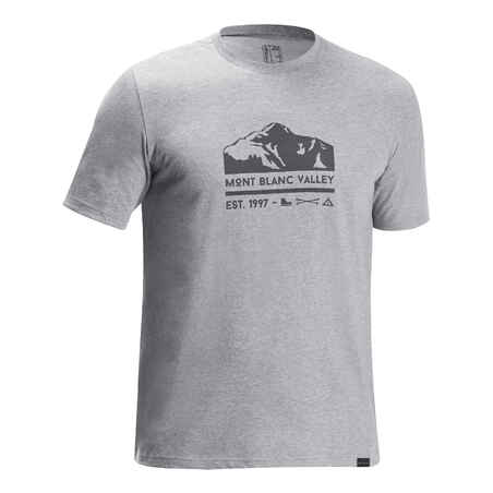 Wandershirt kurzarm Naturwandern NH500 Herren beige