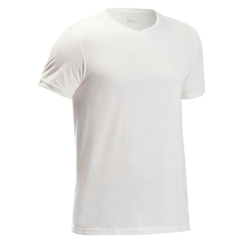 T-shirt de Caminhada - NH550 - Homem Branco