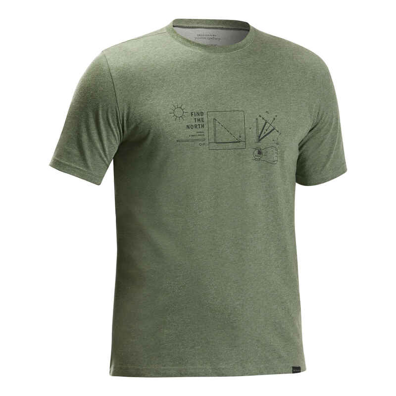 Wandershirt kurzarm Naturwandern NH500 Herren beige Wandershirt kurzarm Naturwandern NH500 Herren beige