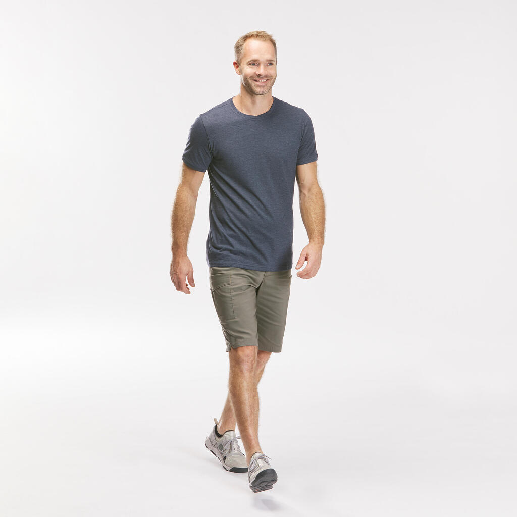 Men’s T-Shirt NH500 Fresh Rec Golden Khaki