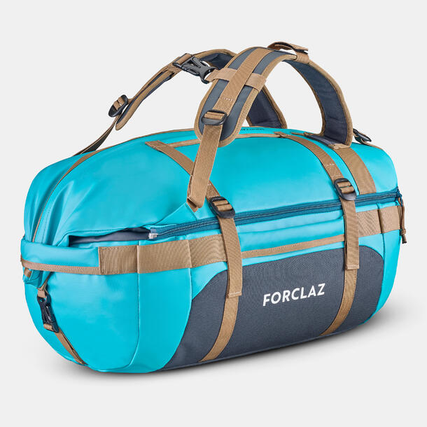 Trekking 40-60L Duffel Carry Bag Forclaz Extend - Blue