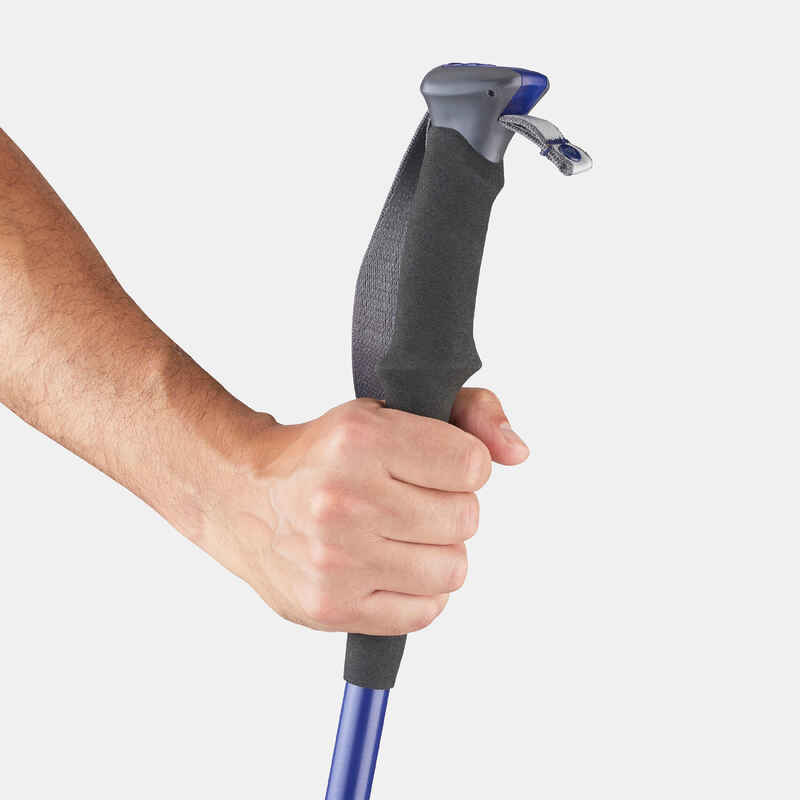 1 Hiking Pole with quick and precise adjustment MT500 Blue Decathlon
