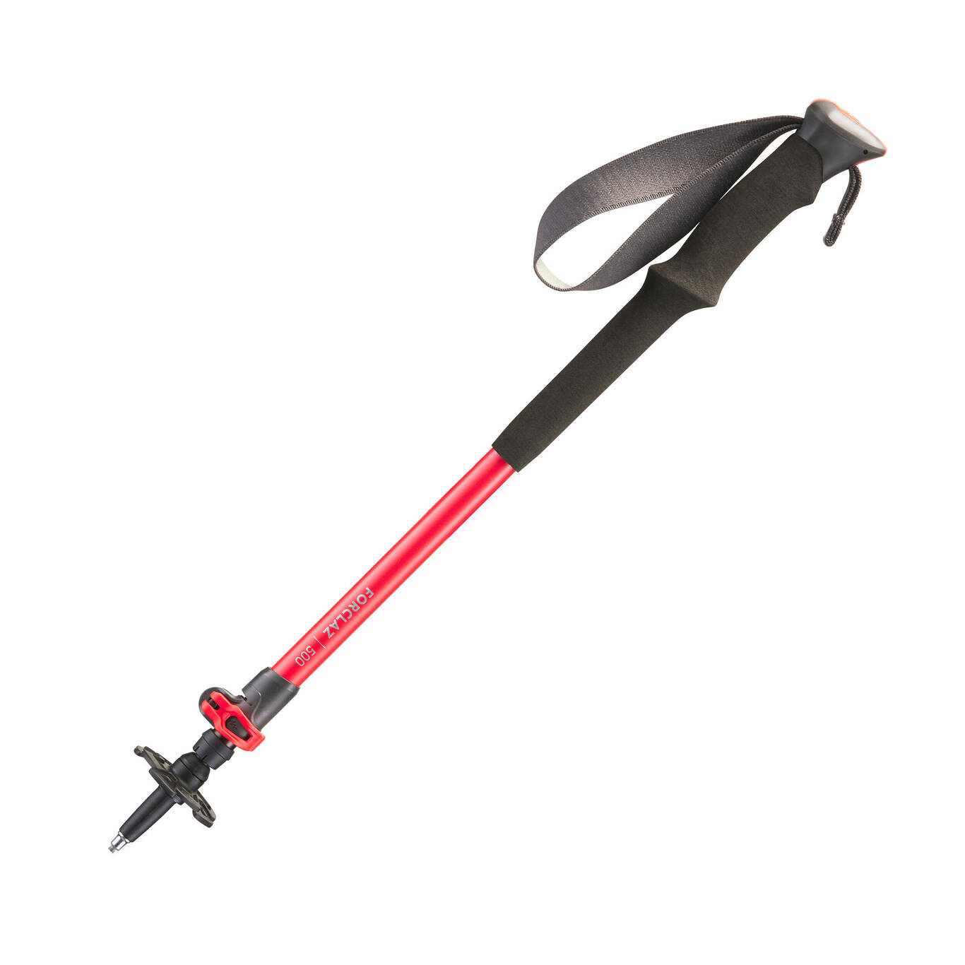 1 fast and precise adjustable hiking pole - MT500 red