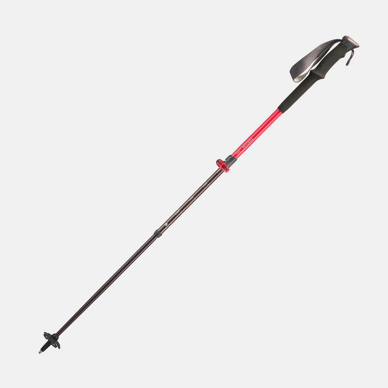 1 bâton réglage rapide et précis de randonnée - MT500 rouge