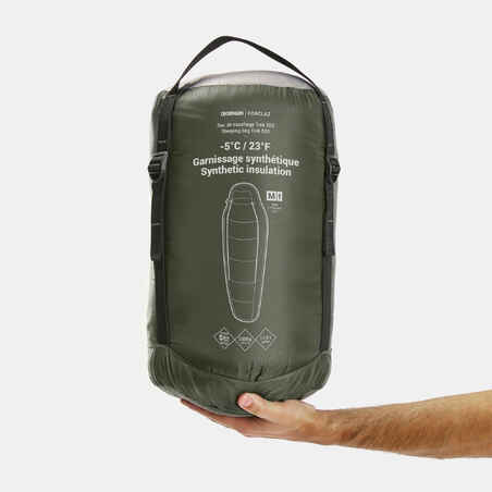 Trekkingschlafsack MT500 -5 °C Polyester grün